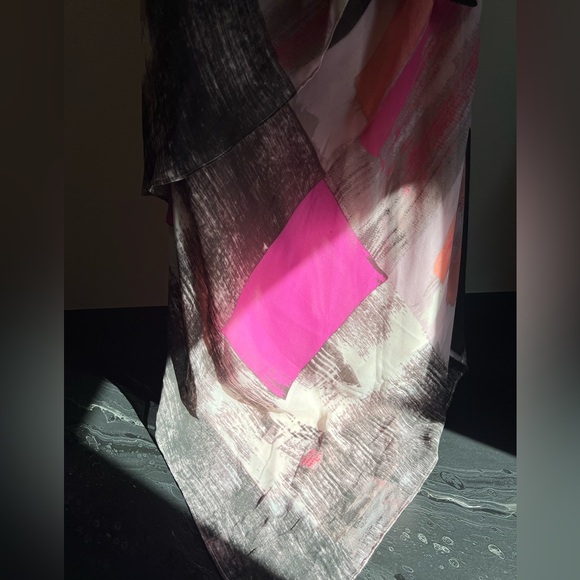 New with tags Rachel Roy Pink Chiffon Hanker chief Hem Dress - Picture 2 of 7